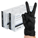Well Before Black Vinyl Gloves - Small 200 Ct. Disposable Powder-Free and Latex-Free Gloves
