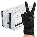 Well Before Black Vinyl Gloves - Small 200 Ct. Disposable Powder-Free and Latex-Free Gloves