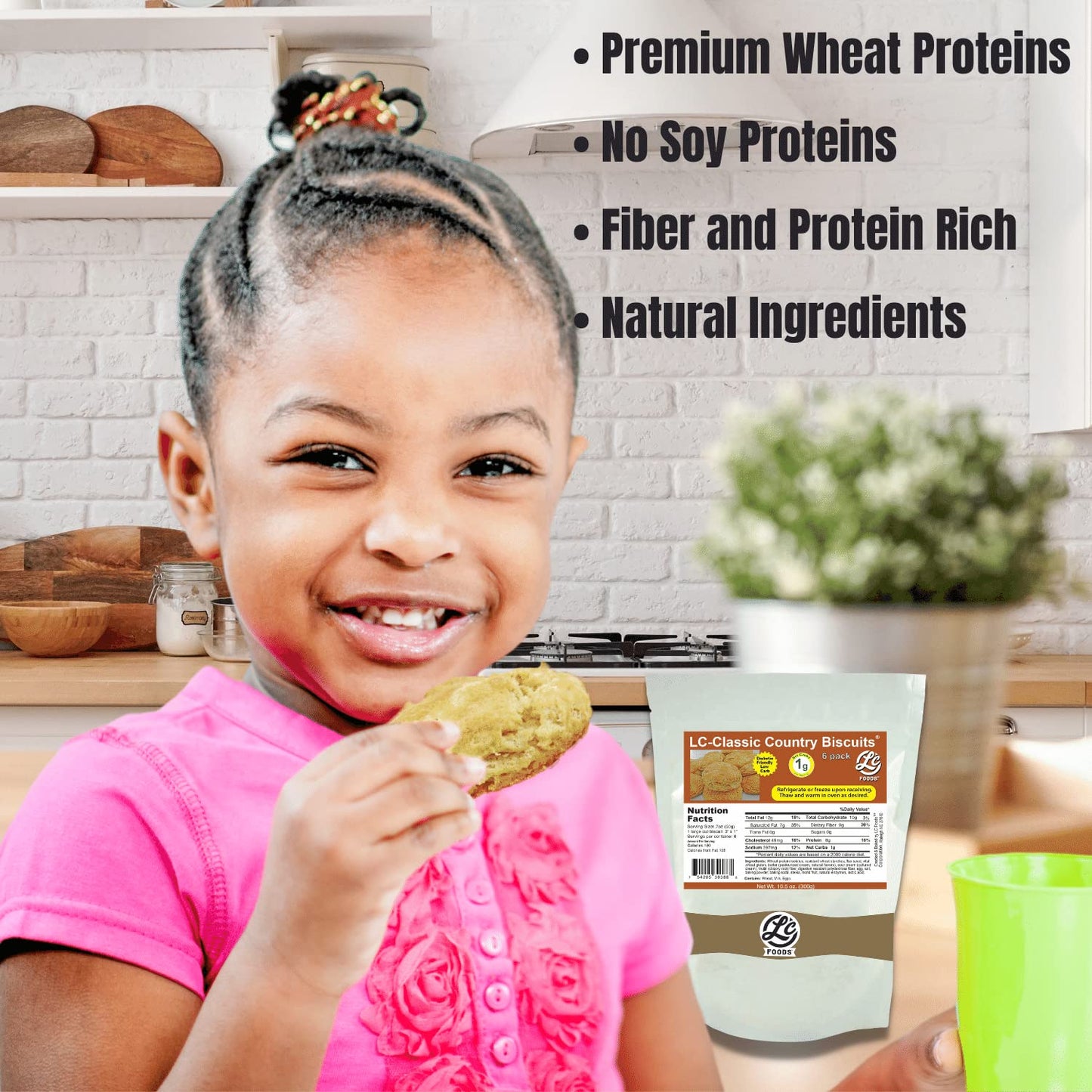 Low Carb Foods Country Biscuits | 100% All Natural Ingredients |Best Fresh Baked |No Sugar Diabetic Friendly | High Protein and Fiber | Artificial