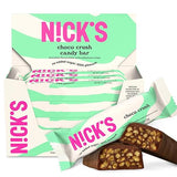 N!CK'S Choco Crush Chocolate Candy Bar with Salted Corn Puffs, No Added Sugar, Gluten Free, 160 Calories, 1.13 oz - 15-Pack (32g Each)