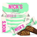 N!CK'S Choco Crush Chocolate Candy Bar with Salted Corn Puffs, No Added Sugar, Gluten Free, 160 Calories, 1.13 oz - 15-Pack (32g Each)