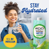MICOCO Coconut Water, No Added Sugar, 100% Pure, Naturally Hydrating and Electrolyte-Rich, Made from Fresh Coconuts, Perfect for Smoothies, Workouts