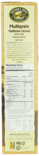Nature's Path Organic Multigrain Oatbran Flakes Cereal -- 13.25 oz
