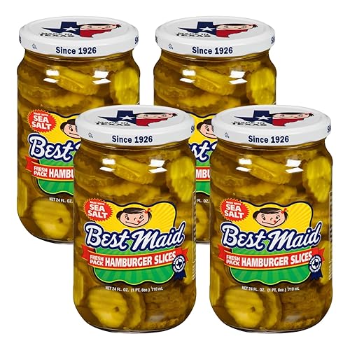 Best Maid Products - 24 Ounce Glass Jars Baby - Dill, Kosher, Hamburger Slices, Garlic Bites, Habanero Chips, & Xtreme Hot Pickles (4 Pack, Fresh Pack