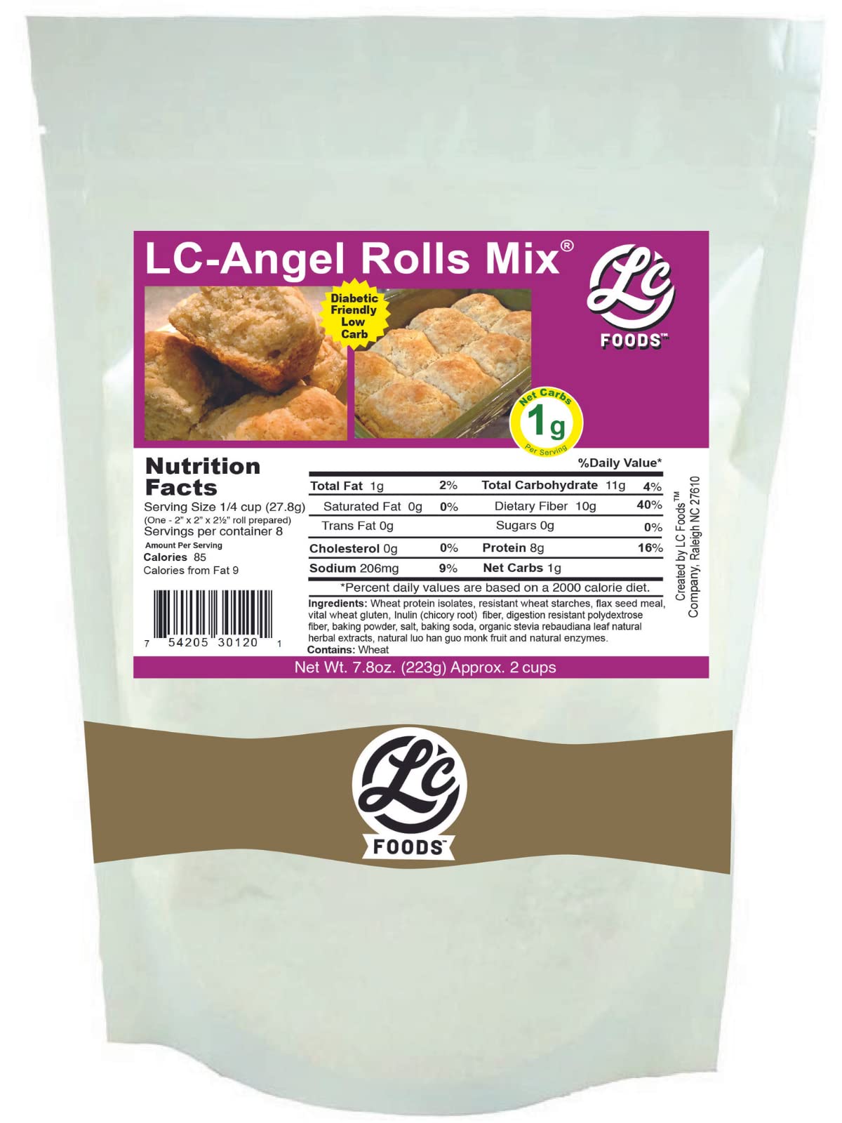 LC Foods Low Carb Angel Roll Mix | Moist and Soft | No Sugar Added | No Artificial Flavors | High Fiber & Protein | Low Carb Rolls for Kids & Adults
