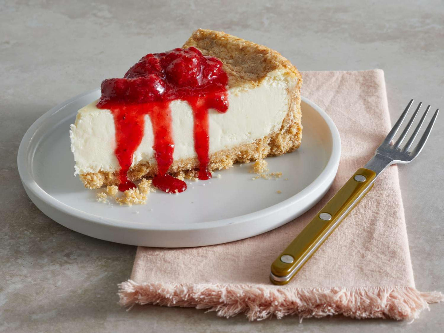 Sliced strawberry topping