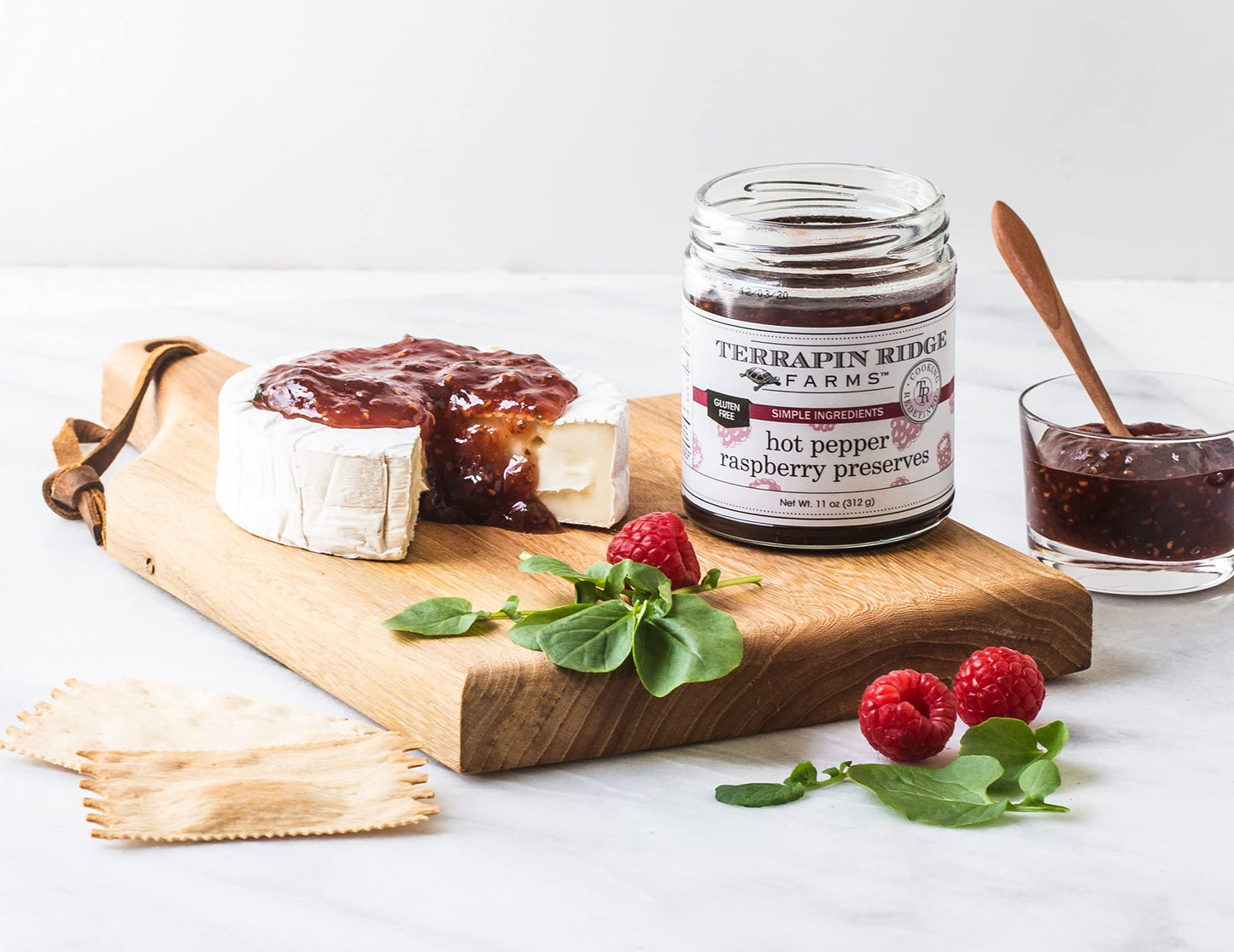 Terrapin Ridge Farms Hot Pepper Raspberry Preserves - Sweet & Spicy Blend of Ripe Raspberries & Jalapeños - Perfect for Bagels, Glazes, and Appetizers