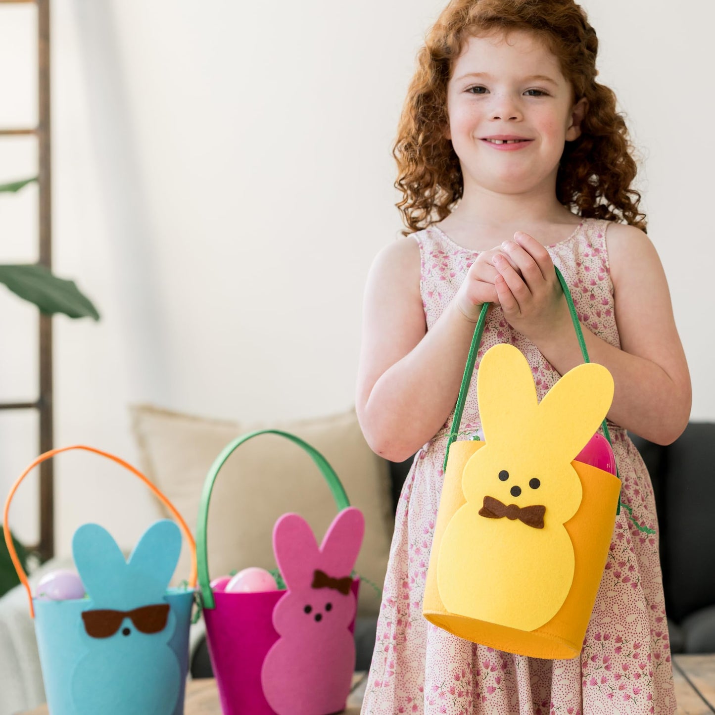 Animal Adventure | Peeps | 7” Collectible Blue Bunny Felt Basket