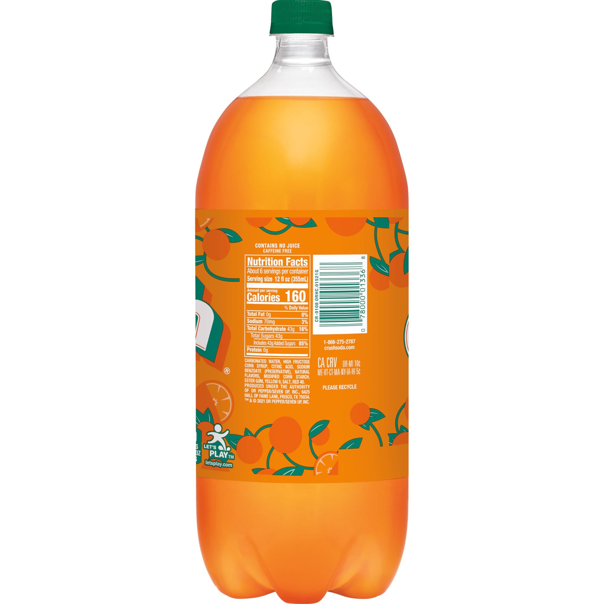 Crush Orange Soda, 2 L bottle