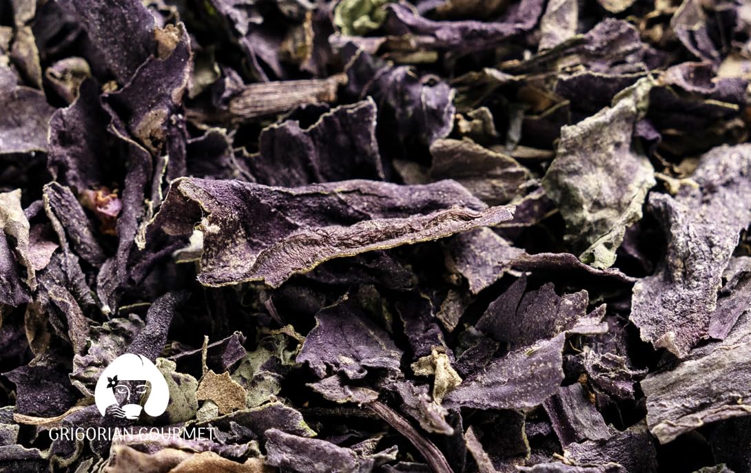 Purple Basil (Ocimum basilicum) 0.7 OZ (20g), Aromatic Italian, Armenian, Greek Heritage Variety - Naturally Caffeine-Free - Grown in Armenia - Ideal