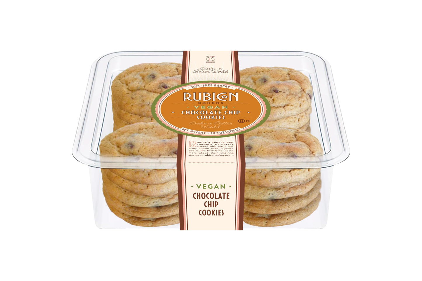 Rubicon Bakery Chocolate Chip Cookies, 14.3 OZ