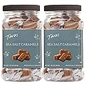 Taras Gourmet Sea Salt Caramels | All Natural Candy | Creamy & Individually Wrapped with Real Butter (20 oz, 2 Pack)