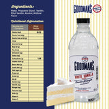 Goodman's White Vanilla Clear Double Strength Artificial Flavor - Gluten-Free, Non-GMO, Kosher, Low Carb & Low Calorie - Vanilla Flavor Ideal