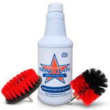 Bring It On Cleaner Hard Water Stain Remover + Grout Brush Cleaner Drill Brush Set, Shower Door, Tile Floor Cleaner, Great Baseboard Cleaner Tool