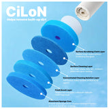 CiLoN Disposable Toilet Cleaning System + 30 Disposal Toilet Bowl Brush Refill Heads. Space-Saving Wall Mounted Toilet Brush and Holder Set for Modern