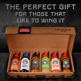 Melinda’s Craft Wing Collection - Craft Wing Sauce & Condiment Gift Set for Buffalo Wings - Black Truffle Hot Sauce, Thai Sweet Chili, Japanese BBQ