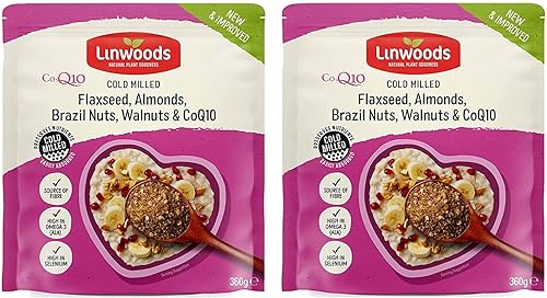 Linwoods Organic Flaxseed, Almonds, Brazil Nuts, Walnuts, Coenzymeq10 Pack Of 2