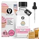 Dolce Flav Natural Cake Batter Extract - 2 Ounce Water-Soluble Kosher, Sugar-Free, Concentrated Birthday Cake Flavor for Frosting, Cupcakes & Ice