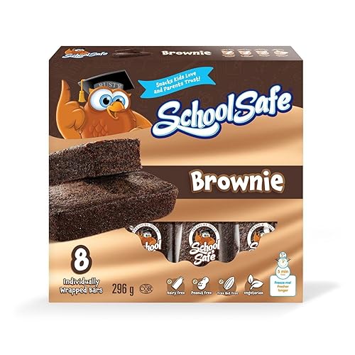 SCHOOL SAFE Muffin Bar Brownie Bars, 296 GR