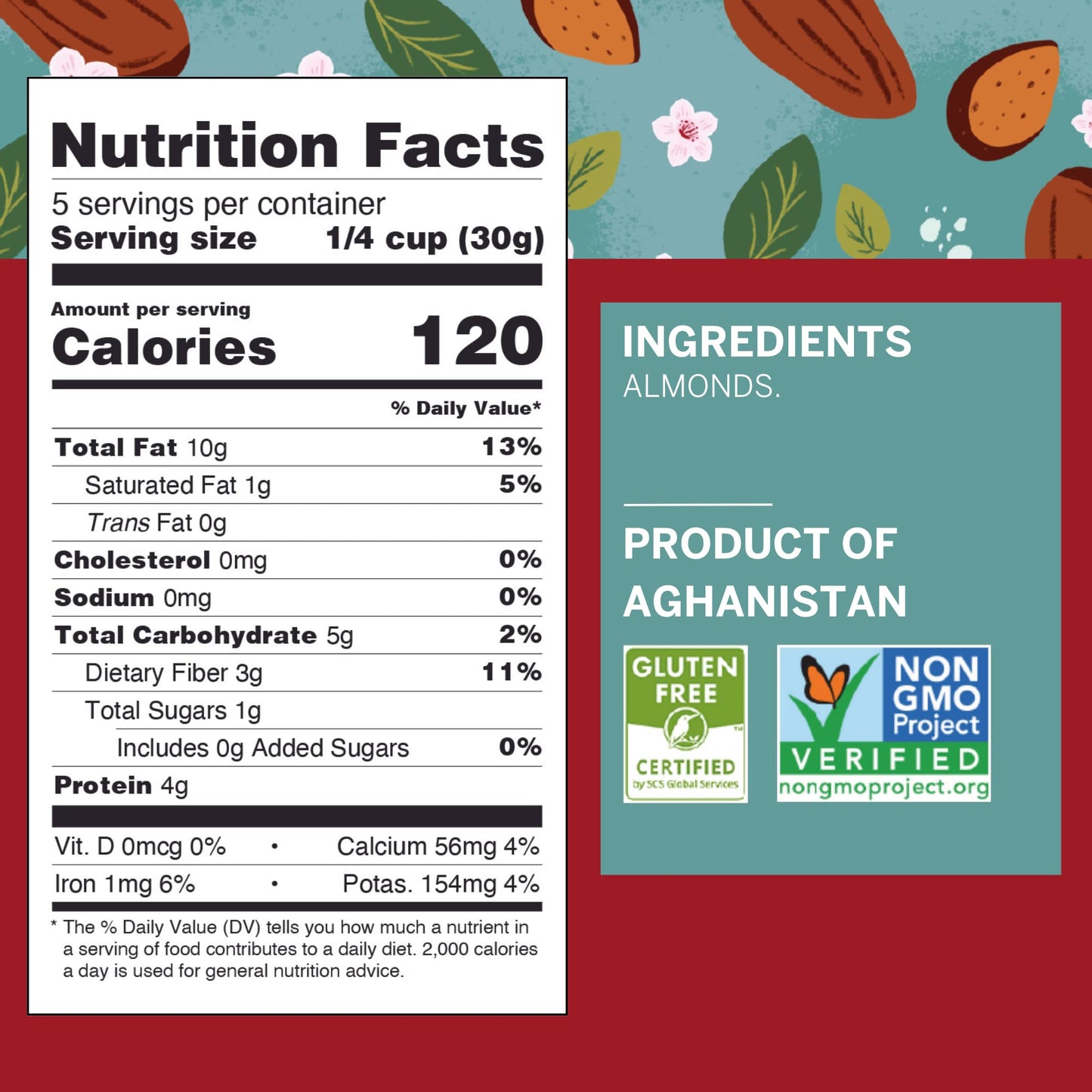Ziba Foods Heirloom Gurbandi Raw Almonds | Non-GMO, Vegan, Whole 30 Friendly, Keto & Paleo | Heirloom Superfood Naturally High In Vegan Protein