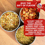 Pizza Night House Favorite Seasonings | Gift Packaged Set of 3 | All Natural, Non GMO Pizza Seasoning | Gourmet Spice Blends & Rubs | Small Batch