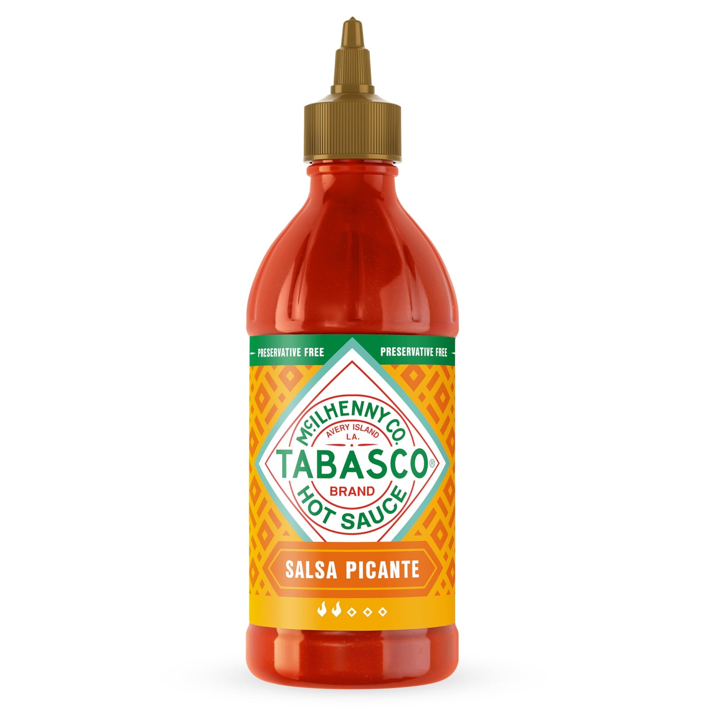 TABASCO Brand Salsa Picante, Vibrant & Mild Hot Sauce, Easy-to-Squeeze Bottle, Thicker Mexican Style with Authentic Peppers, Garlic & Spices, Great on