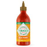 TABASCO Brand Salsa Picante, Vibrant & Mild Hot Sauce, Easy-to-Squeeze Bottle, Thicker Mexican Style with Authentic Peppers, Garlic & Spices, Great on