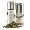 Golden Moon Tea Organic Genmaicha Matcha Green Tea - Loose Leaf, Non GMO - Travel Tin (42 Servings)