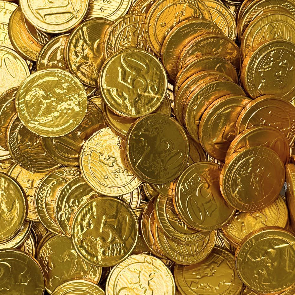 Chocolate Coins Candy - Foil Wrapped Chocolate Coin Sweets 16 oz - 1 lbs - 454g