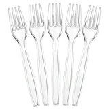 Plasticpro Clear Plastic Forks Disposable Cutlery Utensils 300 Count