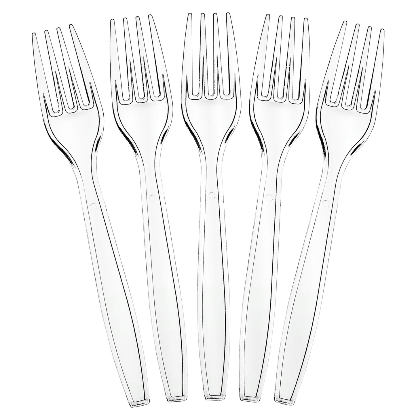 Plasticpro Clear Plastic Forks Disposable Cutlery Utensils 300 Count