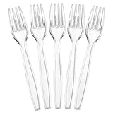Plasticpro Clear Plastic Forks Disposable Cutlery Utensils 300 Count