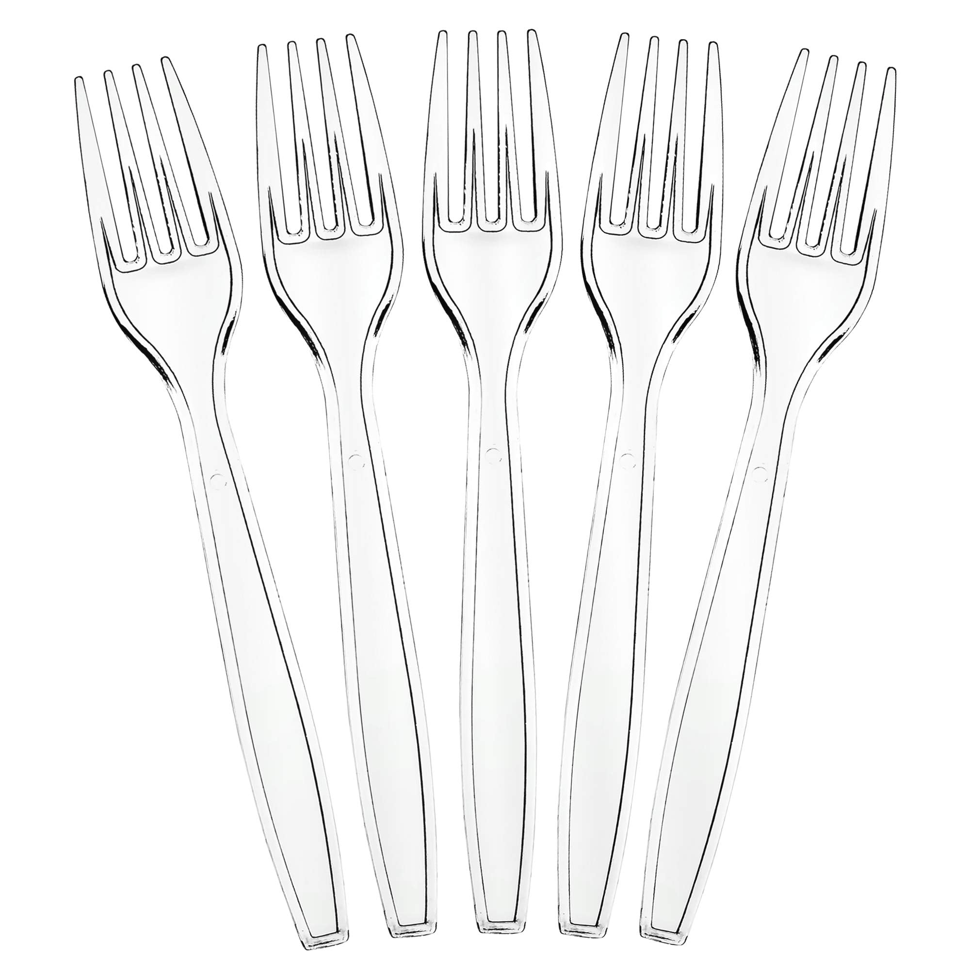 Plasticpro Clear Plastic Forks Disposable Cutlery Utensils 300 Count