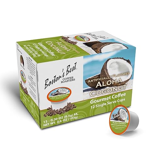 Boston’s Best - Aloha Coconut Medium Roast Gourmet Delicious Flavored Coffee Compatible with Keurig Coffee Maker, 1 Count (12 Single Serve Cups)