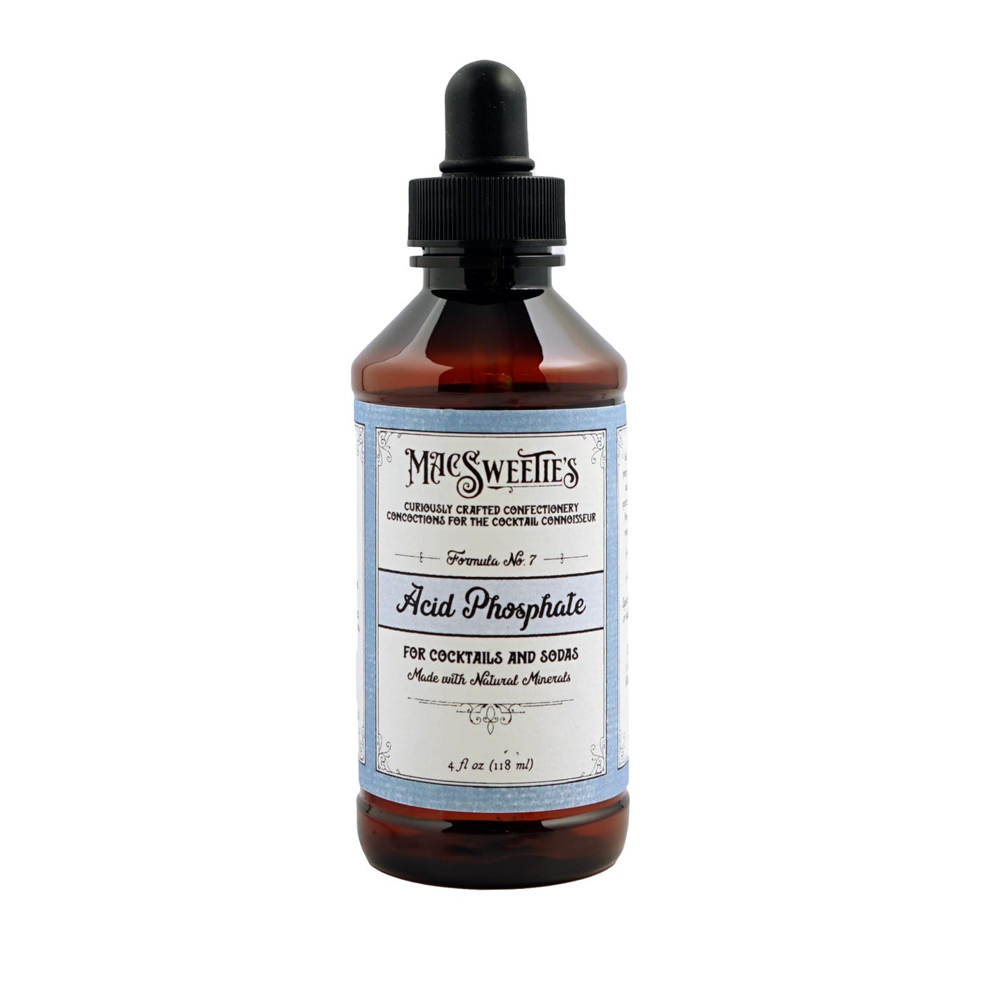 MacSweetie's Acid Phosphate for Drinks, Cocktails & Sodas - Small Batch, Artisan Mixer with Natural Minerals - Adds Tangy Tartness to Drinks for a