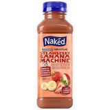 Naked Boosted Smoothie Strawberry Banana Machine, 15.2 fl oz Bottle - Real Fruit Juice Smoothie with Fiber, Excellent Source of Vitamin C and Vitamin