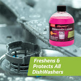 Velocity Dishwasher Cleaner and Deodorizer - 8 Uses Per Bottle. Dishwasher Cleaner and Descaler Deodorizes Interior for Sparkling Dishes, Freshens