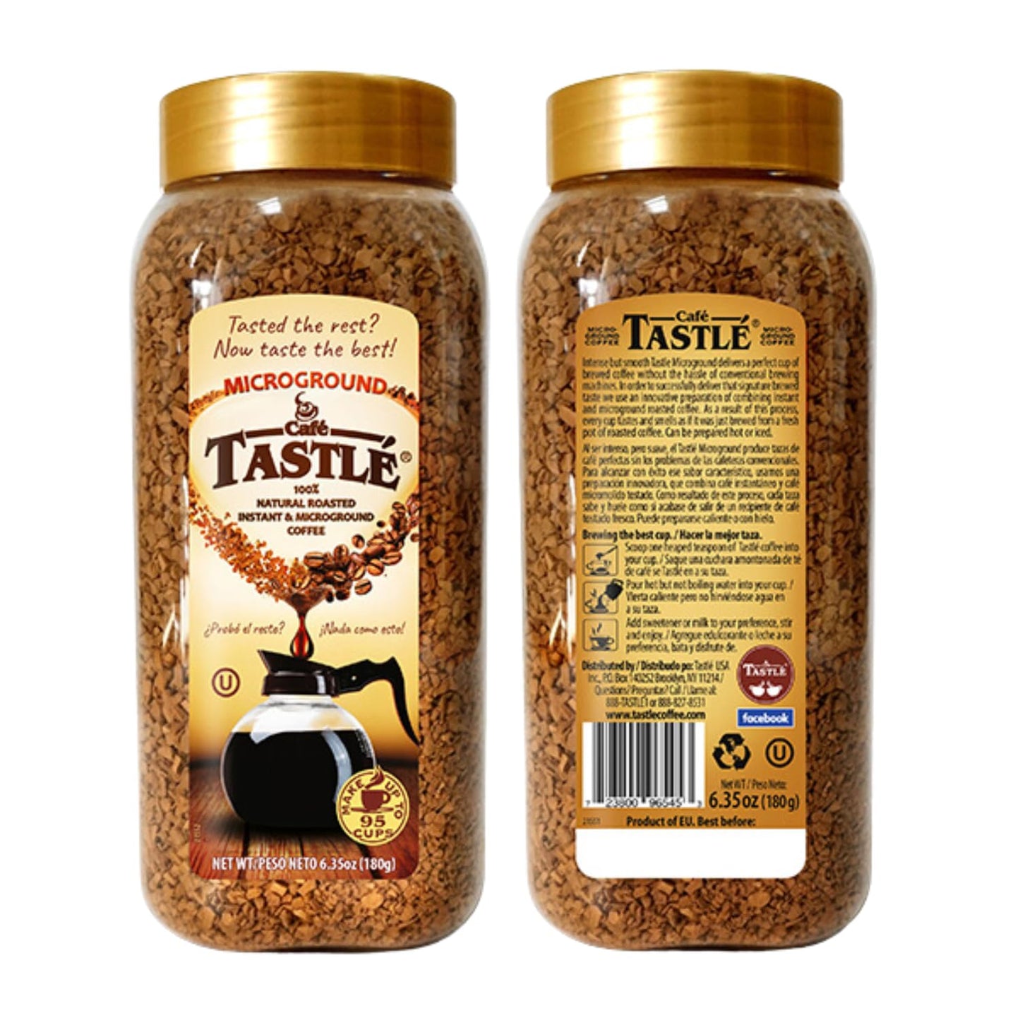 Cafe Tastlé 100% Natural Roasted Instant and Micro-Ground Coffee, 6.35 Ounce