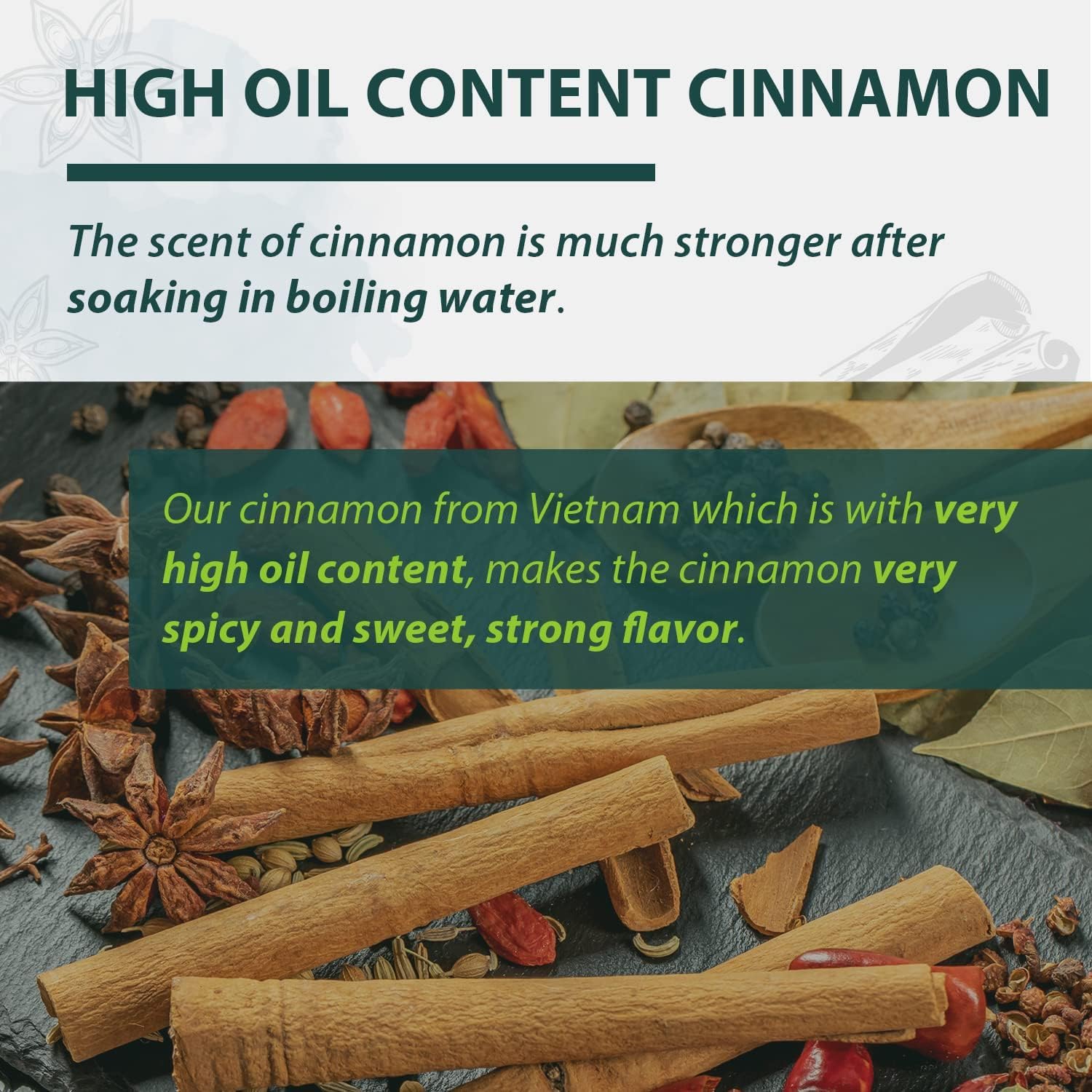 Soeos Cinnamon Sticks, 16 oz (454g), 3.5" Length, 100% Raw, Non-GMO, Kosher Certified, Whole Cinnamon Sticks Seasoning Spice for Coffee, Baking