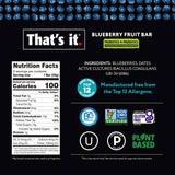 That's it. Probiotic Fruit Bar Variety Pack, Mango & Blueberry Flavors, Just Real Fruit + Probiotics, 100 Calories Per Bar, All Natural, 2-3