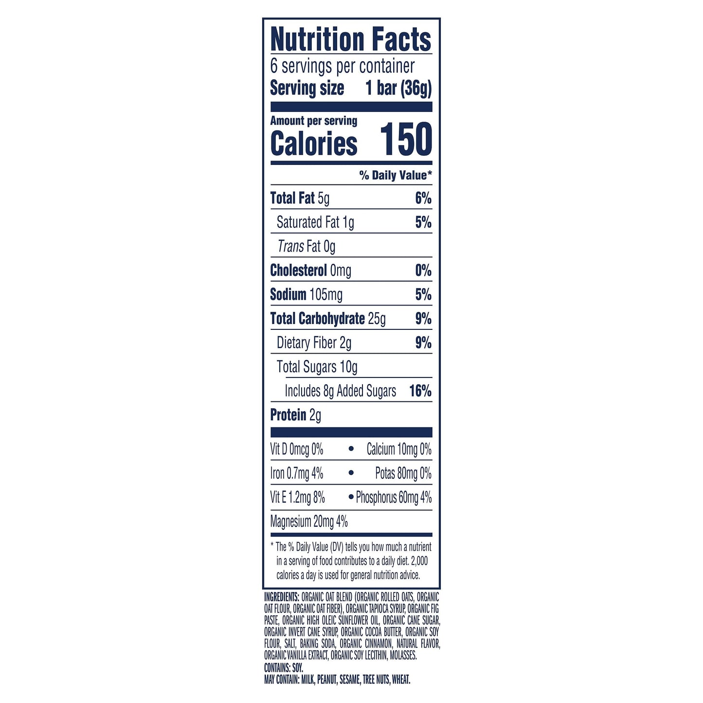 Zbar - Iced Oatmeal Cookie - Soft-Baked Energy Snack Bars - Non-GMO - 12g Whole Grains - USDA Organic Granola Bars - Snacks for Kids (6 Pack)