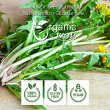 Organic Way Dandelion Leaf Powder | Herbal Tea (Taraxacum officinale) - European Wild-Harvest | Organic & Kosher Certified | Non GMO & Gluten Free |
