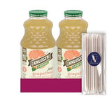 R.W. Knudsen Organic 2-Pack Organic Just Grapefruit Fruit Juice 100% USDA 32 fl oz Glass Bottle + 1 Utility Freebie by Lavinia