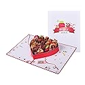 Joyvine 3D pop-up greeting card Love pop-up card Valentine's Day gift to her/him, girlfriend/boyfriend/husband,Valentine's Day and anniversary