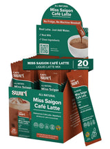Swirl - Miss Saigon Cafe Latte - Vietnamese Inspired Espresso, Milk Blend, Single Serve, Smooth, Sweet, Balanced, No Fridge - 38g per pack 20 packets
