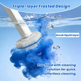 40 Disposable Toilet Brush Replacement Pads, Wall Mounted Toilet Holder Set Toilet Cleaning System Starter Kit, Toilet Stick Pads (Blue)