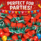 Strawberry Bon Bon Candy | 2 LB Value pack | - Individually Wrapped Fruit Hard Candies with Juicy Center, for Pinata Stuffers, Party Treats & Candy