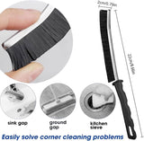 BOLVOA Crevice Cleaning Brush, Multi-Purpose Hard Bristle Brushes for Deep Cleaning Kitchen, Bathroom, Grout, Sink, Cup, Teapot, Bottle, Blender