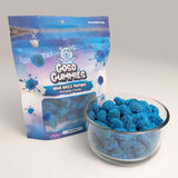 Goso Gummies Sweet Blue Razz Gusher Bombs 6oz Bag Sweet Blue Raspberry Filled Candy