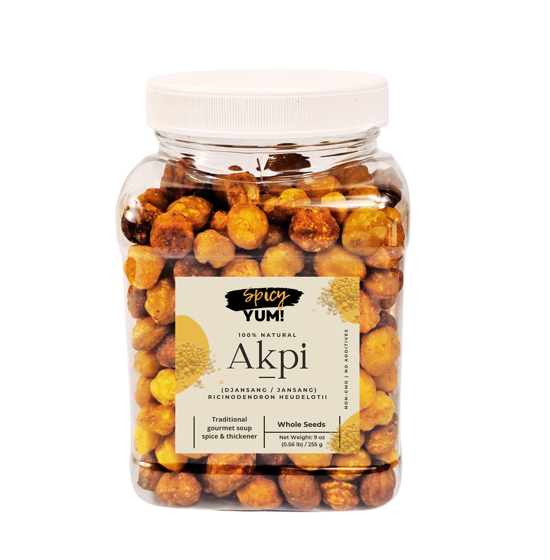 Spicy Yum! Akpi Seeds (Djansang/Jansang) - Ricinodendron Heudelotii - Gourmet Soup Thickener & Nutty Spice - 100% Natural, No Additives - Whole Seeds